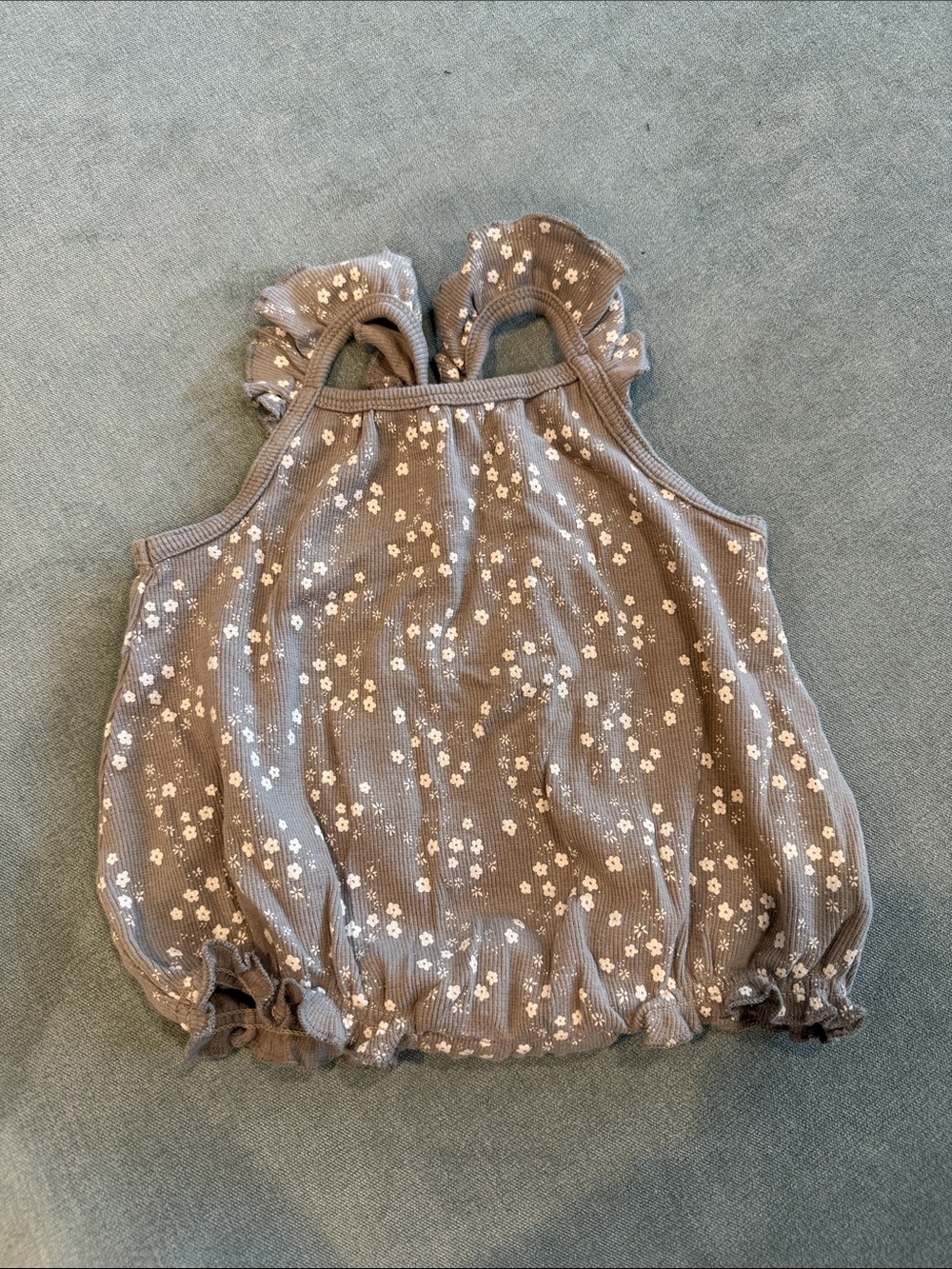 Quincy Mae Ribbed Ruffle Romper